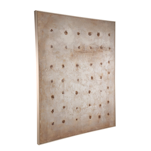 PTMD Porty Cream Canvas Schilderij  - Rechthoekig Bruin Patroon