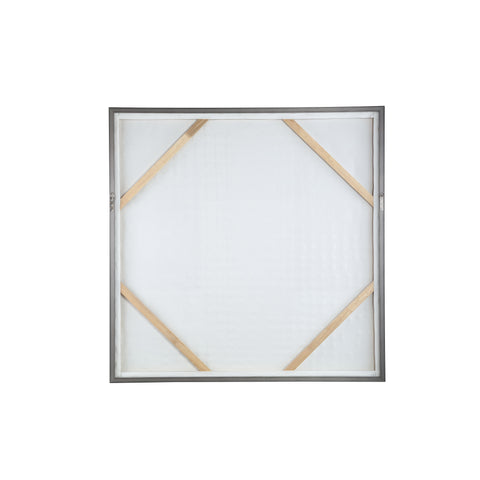 PTMD Pathe Bruin Canvas Schilderij Ruw Vierkant Patroon