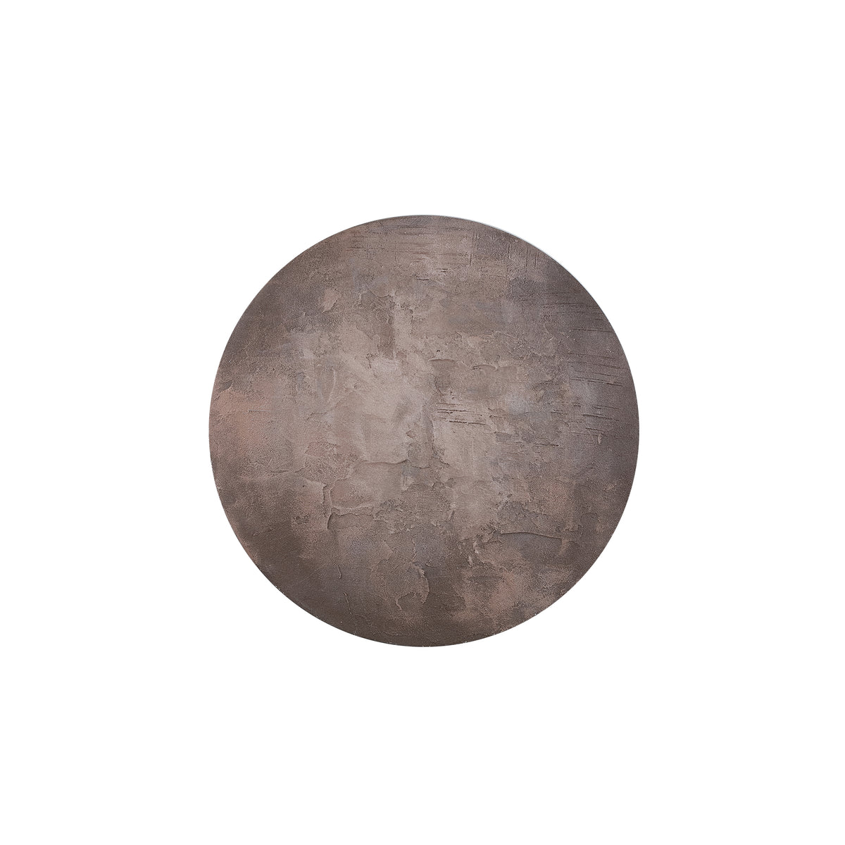 Canvas Schilderij Kemp Brown Rond 90 cm PTMD.
