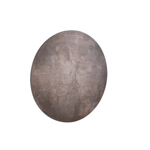 Canvas Schilderij Kemp Brown Rond 90 cm PTMD.