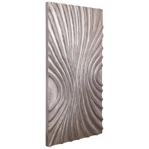 Panneau mural rectangulaire en MDF brillant de couleur marron Reddie.