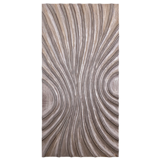 Panneau mural rectangulaire en MDF brillant de couleur marron Reddie.