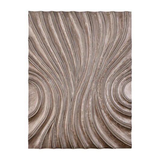 Panneau mural ondulé en MDF brillant de couleur marron Reddie de forme rectangulaire M