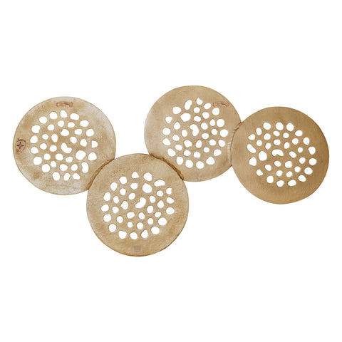 PTMD Geoffe Gold 4-Ronds Wandpaneel 120x74cm - Gegoten Aluminium