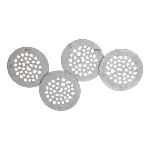 PTMD Geoffe Silver Wandpaneel  120cm - 4 Ronde Aluminium Elementen