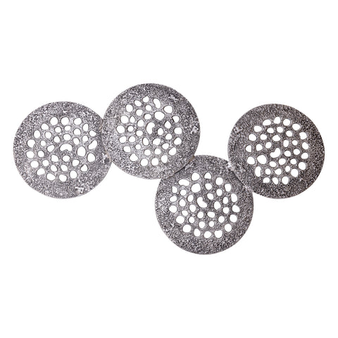 PTMD Geoffe Silver Wandpaneel  120cm - 4 Ronde Aluminium Elementen
