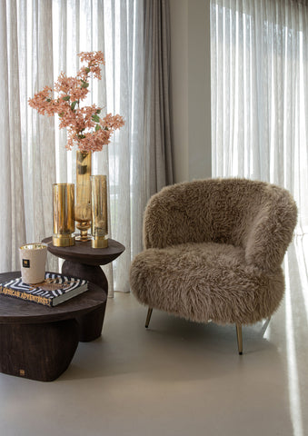 Fauteuil Franklyn Bruin Harig PTMD