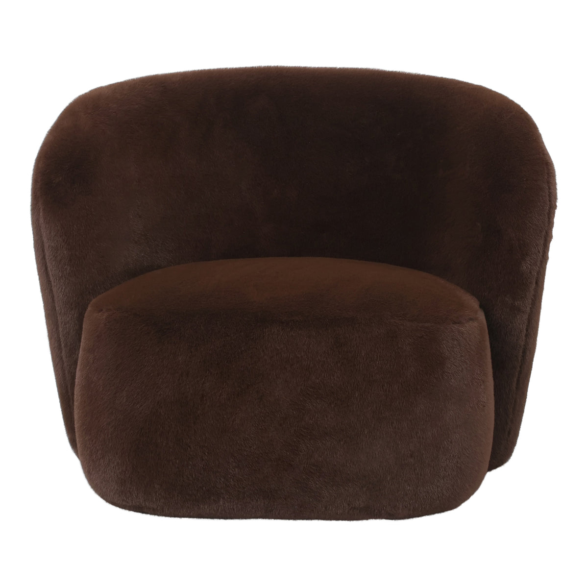 Fauteuil Aphrodite Fur Donkerbruin PTMD