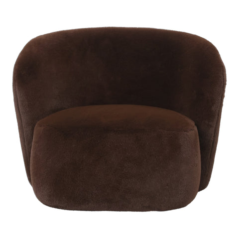 Fauteuil Aphrodite Fur Donkerbruin PTMD