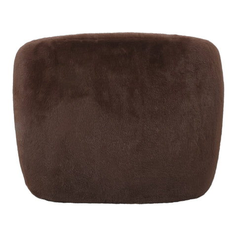 Fauteuil Aphrodite Fur Donkerbruin PTMD