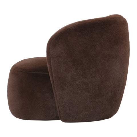 Fauteuil Aphrodite Fur Donkerbruin PTMD