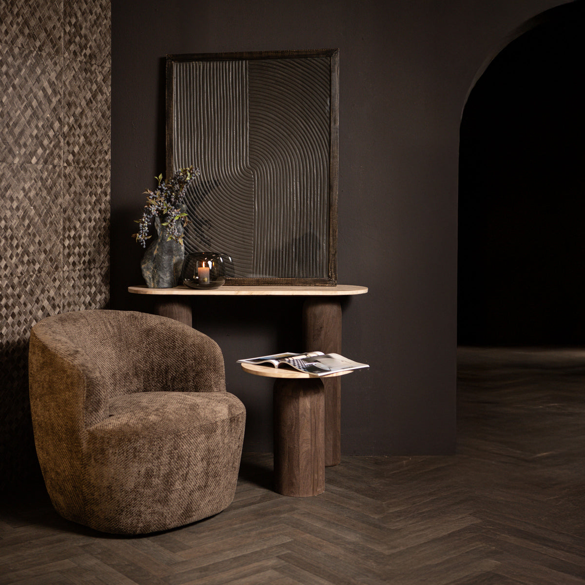Fauteuil New Grasa Bruin Eden 8 PTMD
