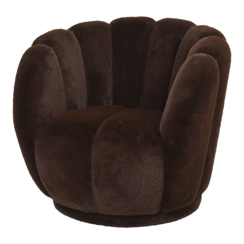 Fauteuil Furia Donkerbruin Bont PTMD