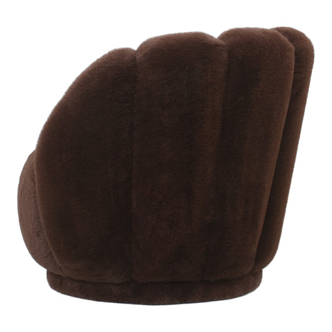 Fauteuil Furia Donkerbruin Bont PTMD