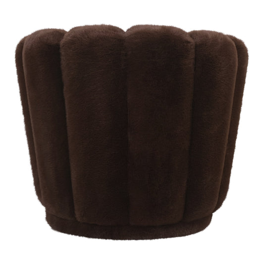 PTMD Furia Donkerbruin Fauteuil Bont