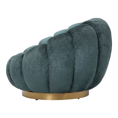 Daisy Fauteuil Teal Euphoria 13 Gouden Basis
