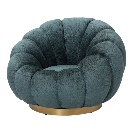 Daisy Fauteuil Teal Euphoria 13 Gouden Basis