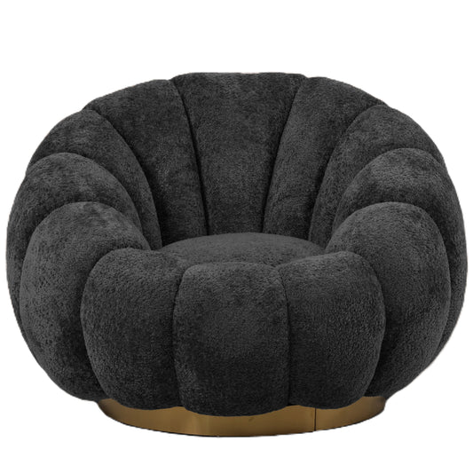 Daisy Fauteuil Antraciet Euphoria 21 Gouden Onderstel