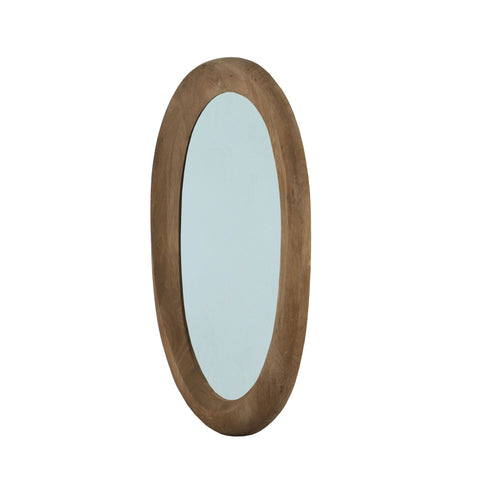 Wandspiegel Noam Bruin Mangohout Ovaal 68x120 cm PTMD