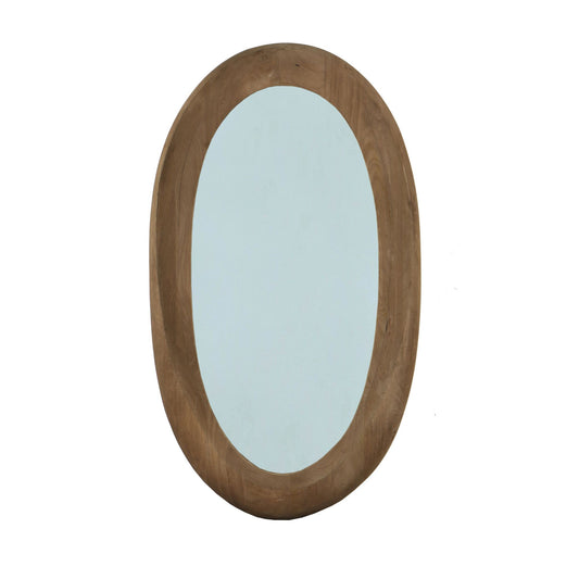 PTMD Noam Brown Ovale Spiegel Mangohout 120cm