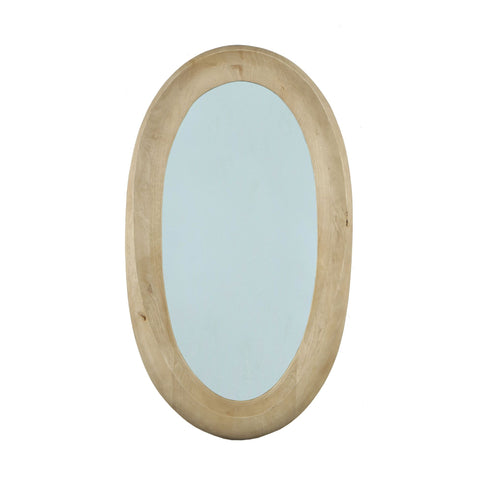 Wandspiegel Noam Naturel Mangohout Ovaal 68x120 cm PTMD