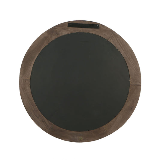 PTMD Noam Bruin Mango Hout Ronde  Spiegel L - 90 cm
