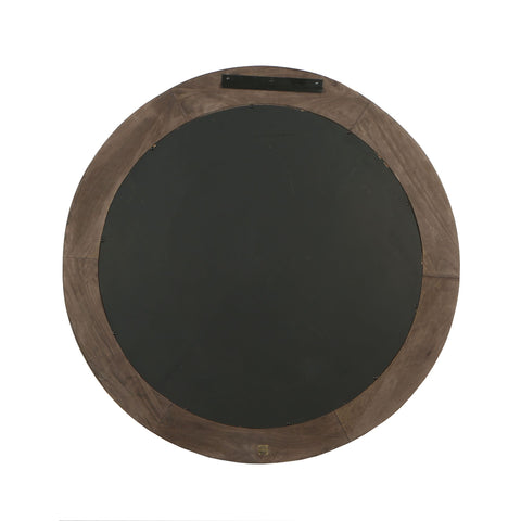 PTMD Noam Bruin Mango Hout Ronde  Spiegel L - 90 cm