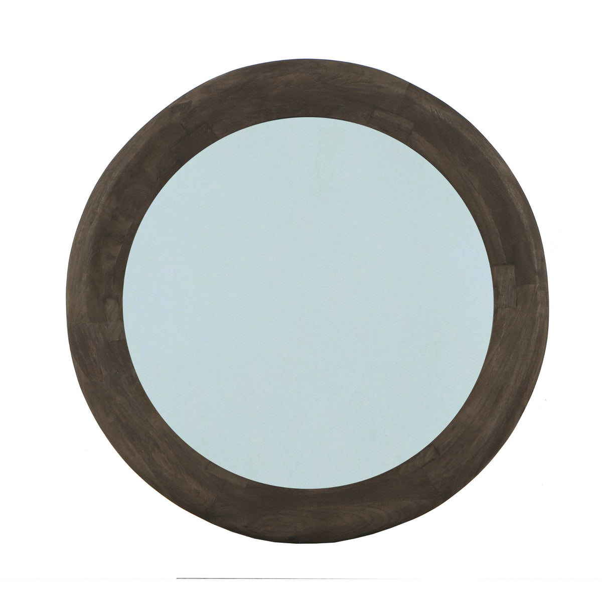 PTMD Noam Bruin Mango Hout Ronde  Spiegel L - 90 cm