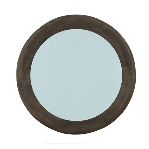 PTMD Noam Bruin Mango Hout Ronde  Spiegel L - 90 cm