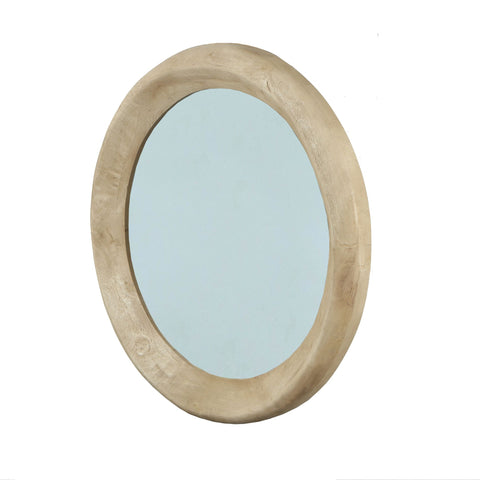 Wandspiegel Noam Naturel Mangohout Ø90 cm PTMD
