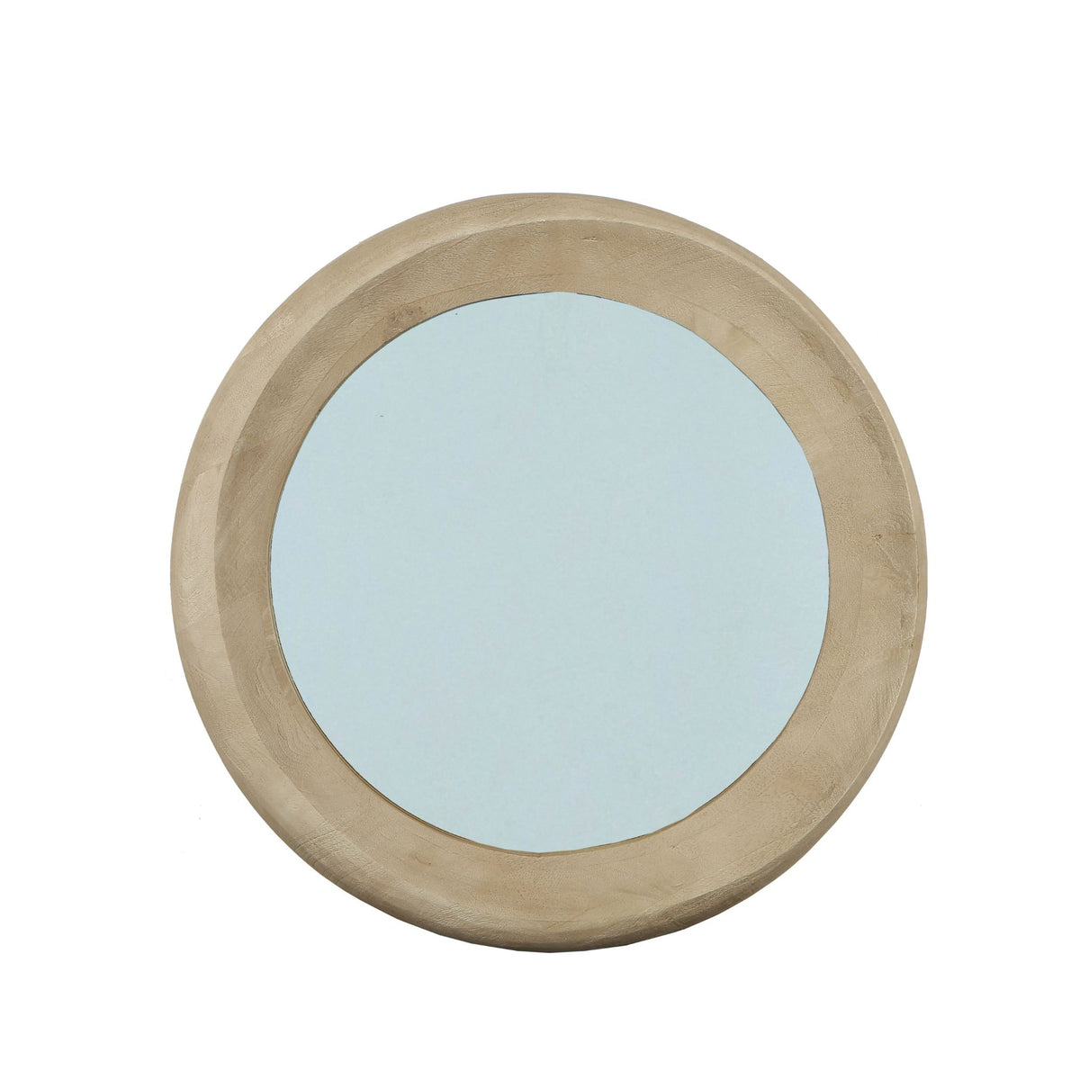 PTMD Noam Naturel Mango Hout Rond Spiegel S