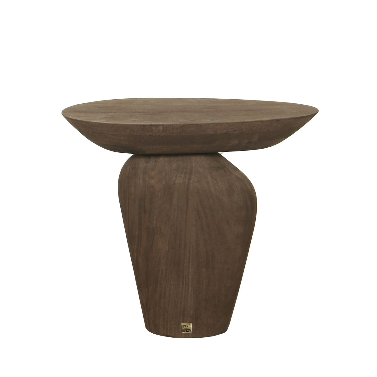 Bijzettafel Harshad Bruin Mangohout Ovaal 55 cm PTMD