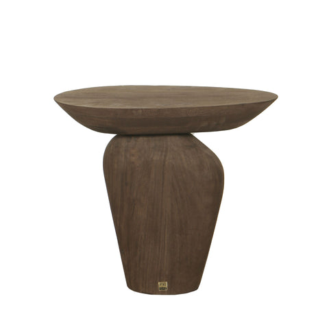Bijzettafel Harshad Bruin Mangohout Ovaal 55 cm PTMD