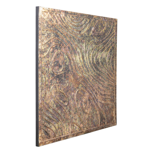 Panel de pared cuadrado de madera verde Connolly Oil L