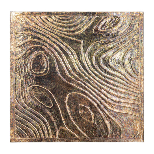 Panel de pared cuadrado de madera verde Connolly Oil L