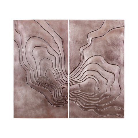 Wandpaneel Erike Brons Golvend 100x90 cm PTMD