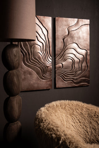 Wandpaneel Erike Brons Golvend 100x90 cm PTMD