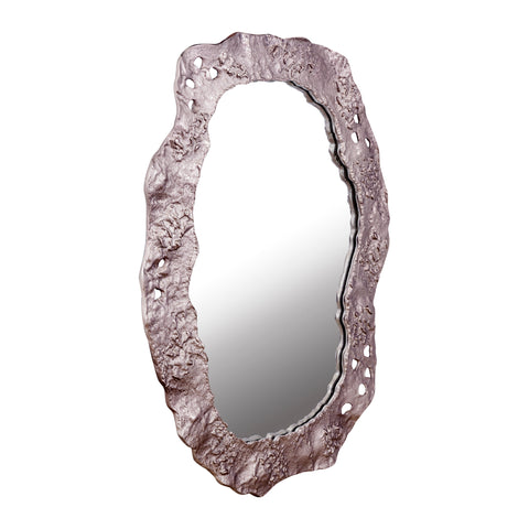 Kariss Bronz Guss Alu Spiegel Rau Ovalform