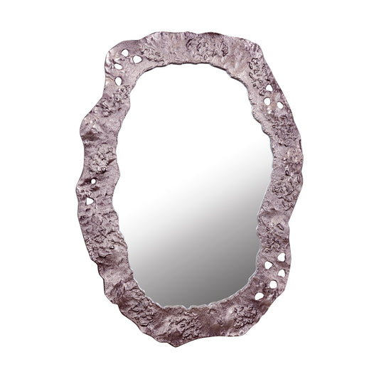Kariss Bronz Guss Alu Spiegel Rau Ovalform