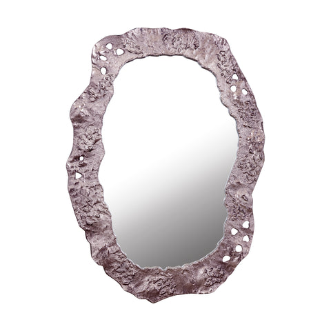 Kariss Bronz Guss Alu Spiegel Rau Ovalform