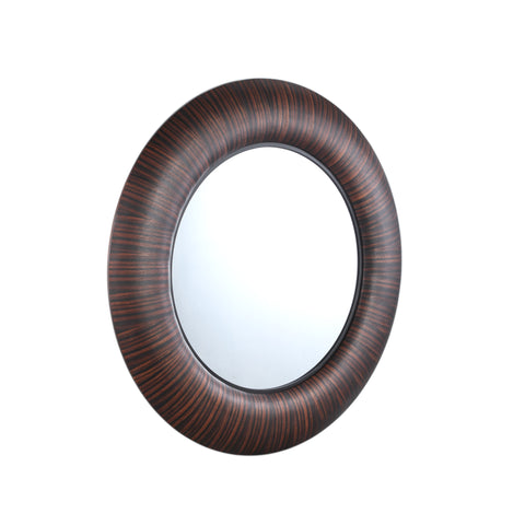 PTMD Gezzy Bruin Hout Fineer Spiegel Rond
