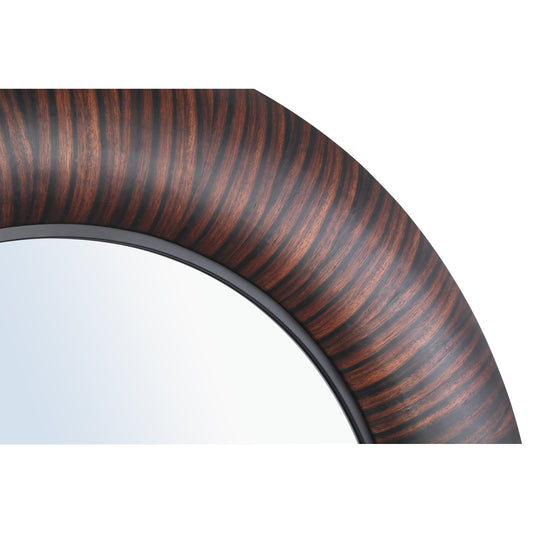PTMD Gezzy Bruin Hout Fineer Spiegel Rond