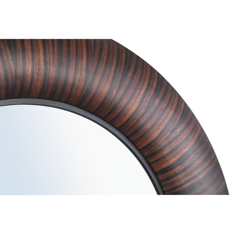 PTMD Gezzy Bruin Hout Fineer Spiegel Rond