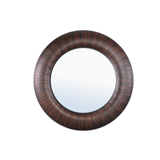 PTMD Gezzy Bruin Hout Fineer Spiegel Rond
