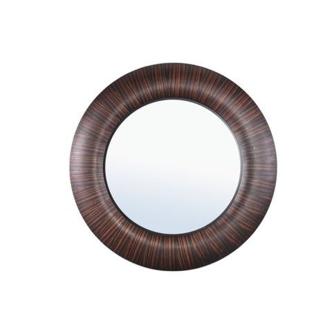 PTMD Gezzy Bruin Hout Fineer Spiegel Rond