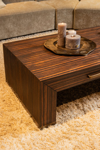 Salontafel Tiess Zwart  2 Laden 165x80 cm PTMD