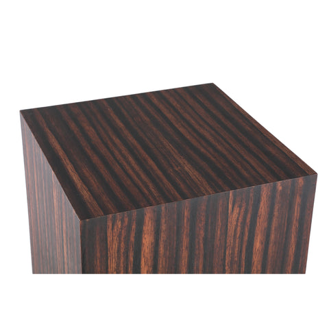 Zuil Tiess Bruin Houtfineer Set van 2 PTMD
