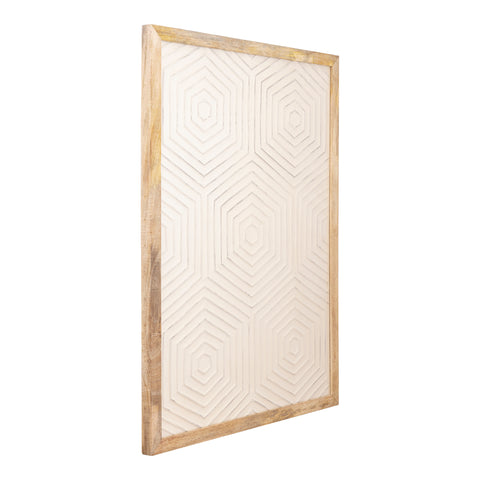 Wandpaneel Elasah Hexagon Wit 102x76 cm PTMD