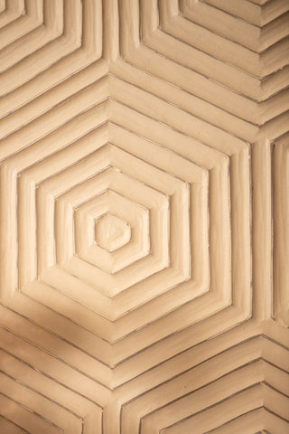 Wandpaneel Elasah Hexagon Wit 102x76 cm PTMD
