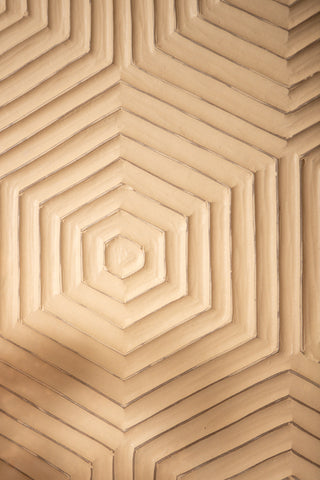Wandpaneel Elasah Hexagon Wit 102x76 cm PTMD